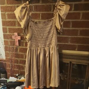 TCEC Tan Ruffled Dress